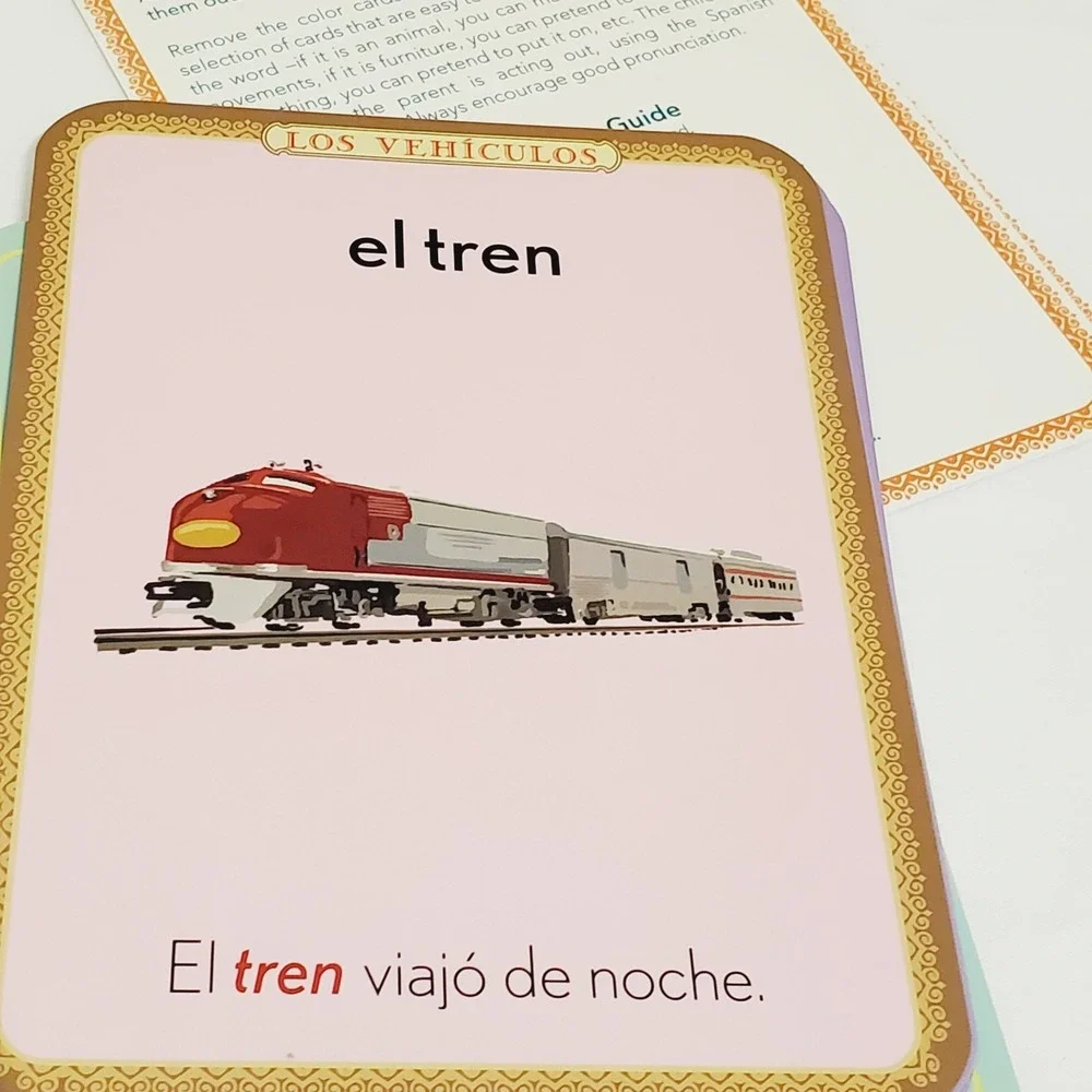 eeBoo 56 SPANISH‎ Flash Cards Basic Vocabulary Illustrated Pronunciation Guides